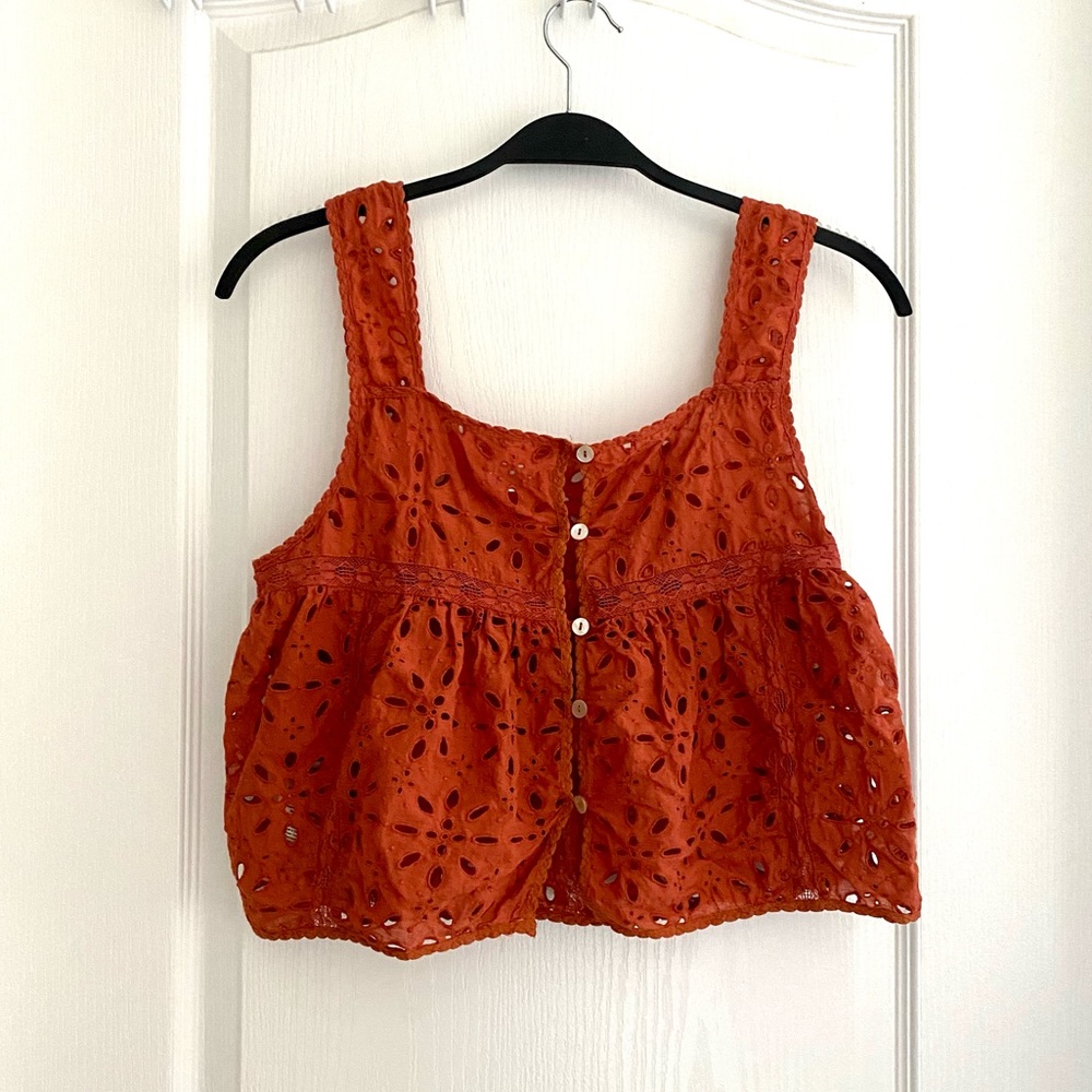 Aritzia Wilfred Eyelet Tank Top Blouse (Originally $98) - Picture 5 of 9